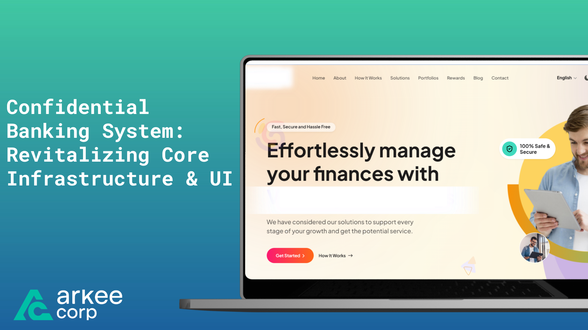 Arkee Bank platform interface, built by Arkee Corp